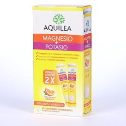Aquilea magnesio+potas duplo 28 comp eferv naran