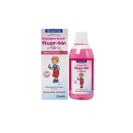 Fluor kin enjuague bucal infantil fresa 500 ml