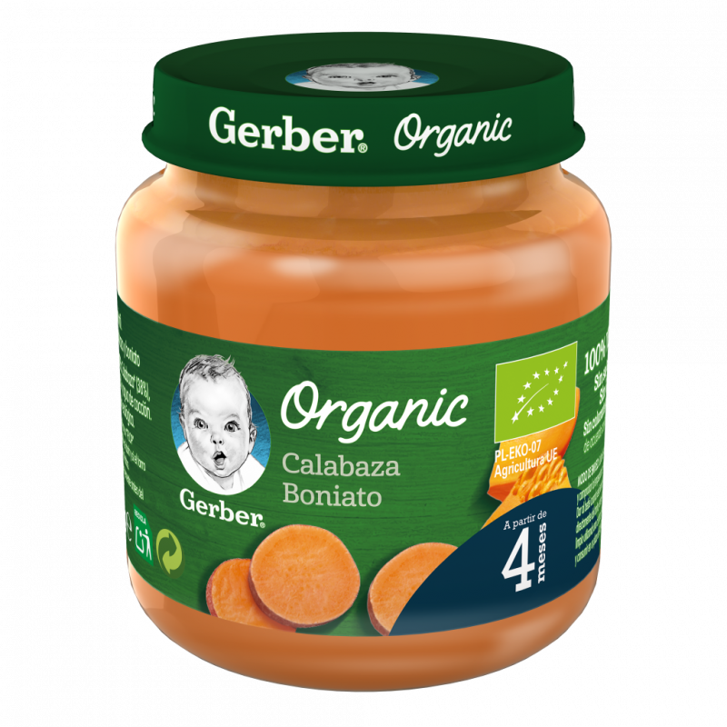 Gerber organic zanahoria boniato 1 tarrito 125 g
