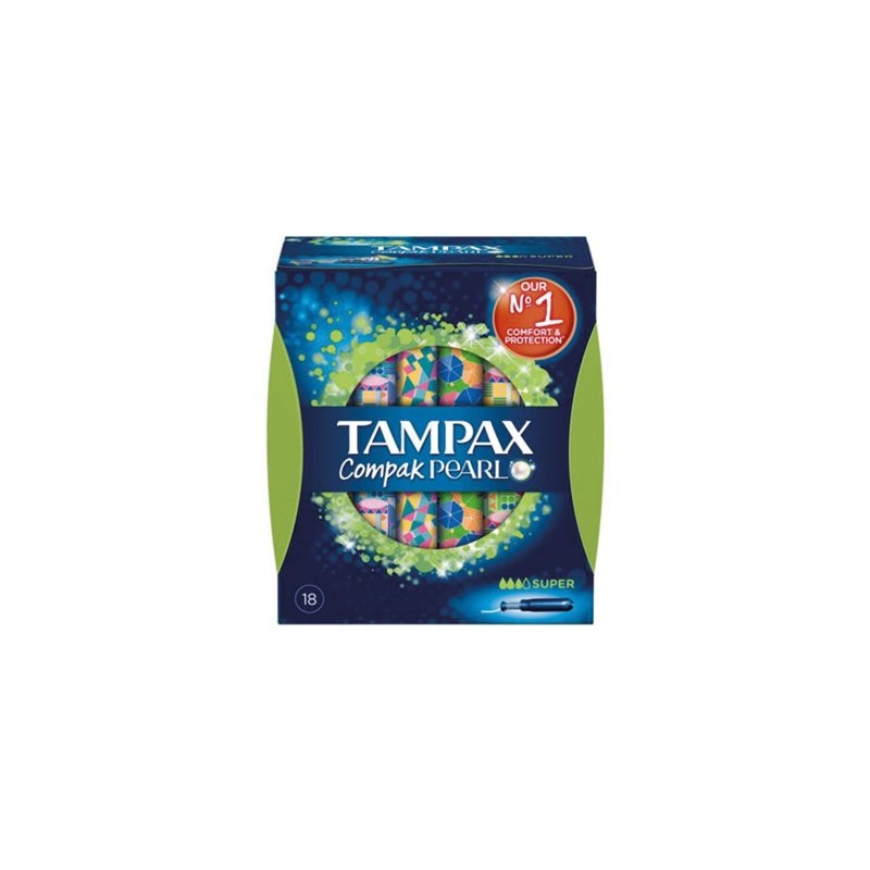 Tampax compak pearl super tampon 100%algodon 16u