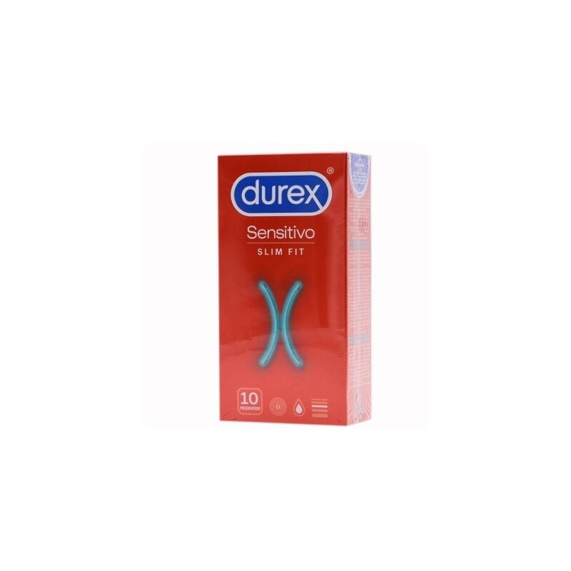 Durex sensitivo slim fit preservativos 10 u
