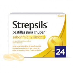 Strepsils 24 pastillas para chupar limon