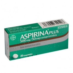 Aspirina plus 500/50 mg 20 comprimidos