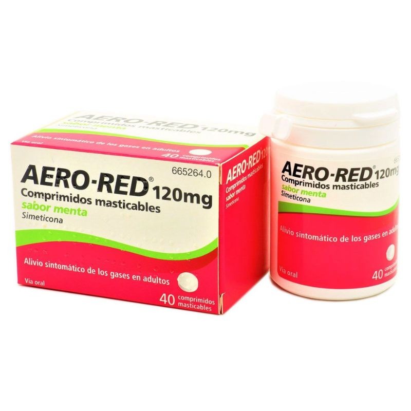 Aero red 120 mg 40 comp masticables menta