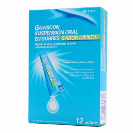 Gaviscon 12 sobres suspension oral menta 10 ml