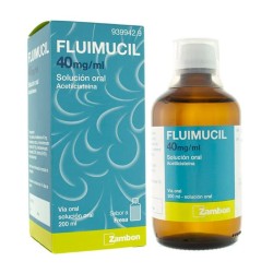 Fluimucil 40 mg/ml solu oral sabor fresa 200 ml