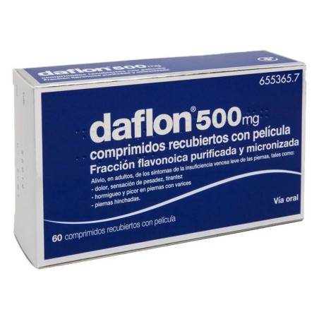 Daflon 500 500 mg 60 comprimidos recubier ($)