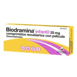 Biodramina infantil 25 mg 12 comprimidos