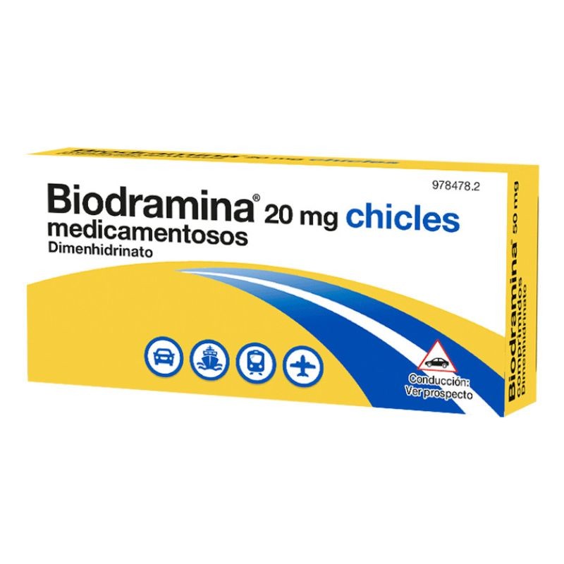 Biodramina 20 mg 12 chicles