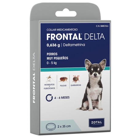 Frontal delta collar perros 0-5 kg. 1x 35cm