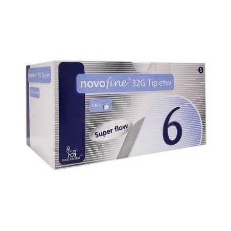 Novofine aguja de insulina 32g 6mm 100 agujas
