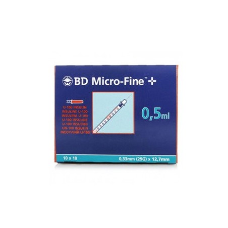 Jeringa 0.5ml bdmicro-fine 0.30(30g)x8mmbolsa10u